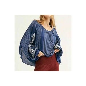 NWT Free People Blue Long Sleeve Tunic